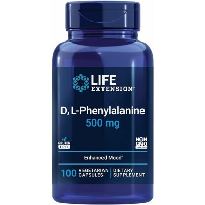 Life Extension, D, L-Phenylalanine, 500 100 kapslí – Hledejceny.cz