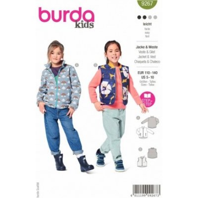 Střih na dětskou bundu a vestu Burda 9267 – Zboží Mobilmania