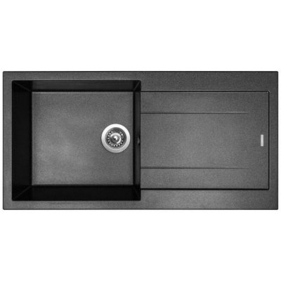 Granitový dřez Sinks Amanda 990 TLAM99050074, Metalblack – Sleviste.cz