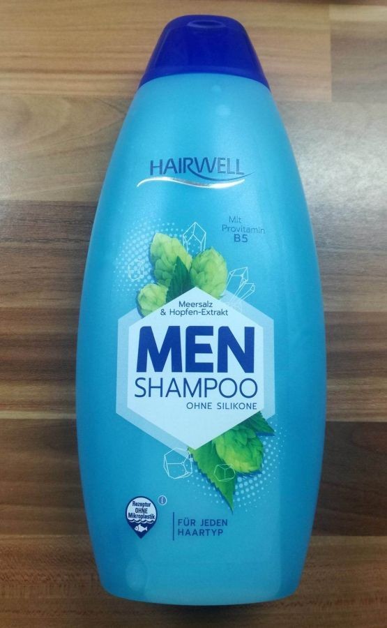 Hairwell MEN mořská sůl chmelový extrakt a provitamin B5 šampon 500 ml