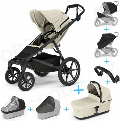 Thule Set 7v1 Urban Glide 4-wheel Soft beige 2024 + pláštěnka + ochranná síť + madlo + korba Soft beige + pláštěnka + ochranná síť na korbu – Sleviste.cz