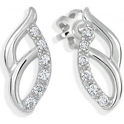 Soliter Půvabné stříbrné náušnice se zirkony 436 001 00550 04 – Zboží Mobilmania