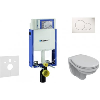 Geberit Kombifix tlačítko Sigma01 bílé WC Ideal Standard Quarzo + sedátko 110.302.00.5 ND1 – Zboží Mobilmania
