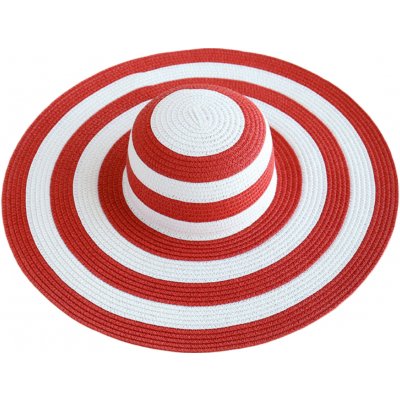 Dámský klobouk pruhovaný červeno-bílá – Zboží Mobilmania