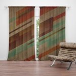 Sablio Závěs Hnědá abstrakce: 2ks 140x250cm – Hledejceny.cz