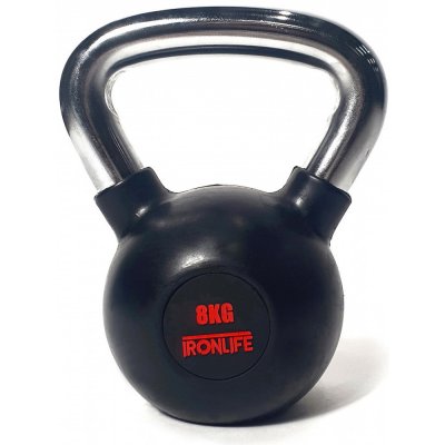 IRONLIFE pogumovaný Kettlebell 8 kg – Zboží Dáma