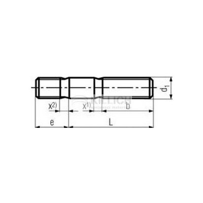 šroub M10x25 BEZ PÚ 8.8 závrtný do litiny DIN 939 – HobbyKompas.cz