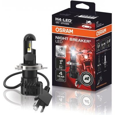 LED motožárovka OSRAM NIGHT BREAKER H4 23/27W bílá, 12V, HOMOLOGOVANÁ + 230% - 1 ks – Hledejceny.cz