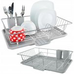 ORION Odkapávač drátěný + plast. podnos 46,5 x 31 cm, šedý – Zboží Dáma