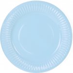 PartyDeco Papírové talířky modré světlé 18 cm – Sleviste.cz