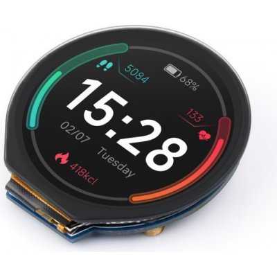 Waveshare 1.28" kulatý LCD, IPS, 240×240, kapacitní, dotykový, SPI a I2C – Zboží Živě