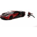Jada Toys Spider-Man Marvel Hollywood Rides Diecast Model 2017 Ford GT s figurkou Miles Morales 1:24