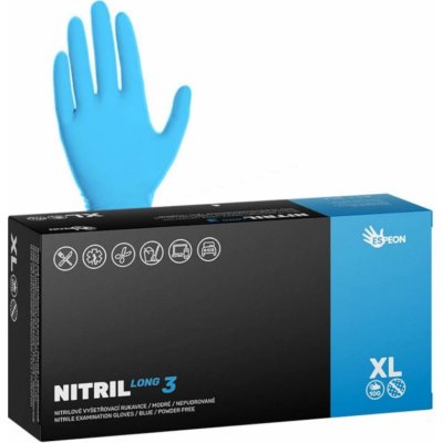 Espeon NITRIL LONG3 nepudrované modré 100 ks – Sleviste.cz