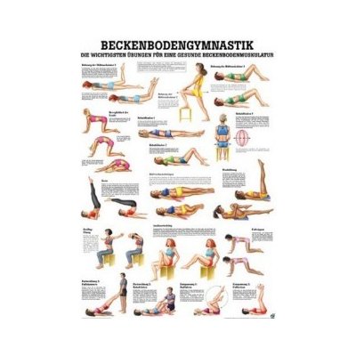 Rüdiger-Anatomie Naučný plakát Gymnastika pánevního dna – Zboží Dáma
