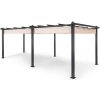 Pergola Blumfeldt Pantheon, 3 x 6 m, hliník, stříška proti slunci, polyester, béžová (HMD1-Blm-Pth-36-BLBE)