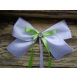 Atlasová mašle na auto bílá - světle zelená 630 – Hledejceny.cz