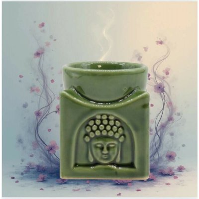 AWM Čtvercová Budha Aroma Lampa Tmavý nefrit 1 – Sleviste.cz