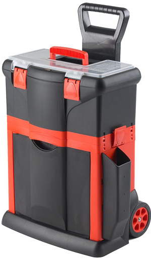 TOOD Plastový pojízdný kufr, tažná rukojeť 460x330x620mm