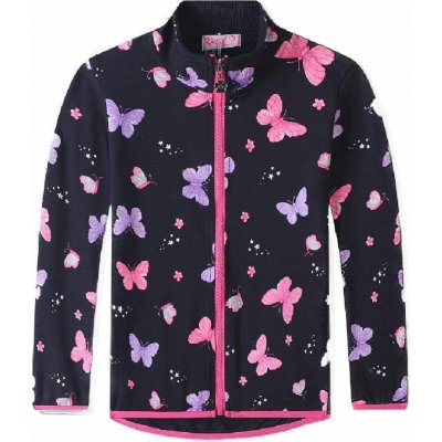 DÍVČÍ MIKINA NA ZIP MOTÝLI NOVINKA Tmavě modrá – Zboží Dáma