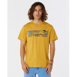 Rip Curl DOWN THE LINE STRIPE S/S TEE Mustard Gold