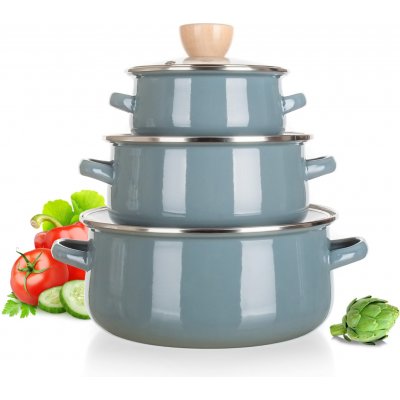 Banquet Sada smaltovaného nádobí NATURAL Olive 6 ks – Hledejceny.cz