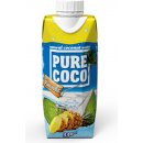 Pure Coco Kokosová voda s příchutí ananasu 330 ml