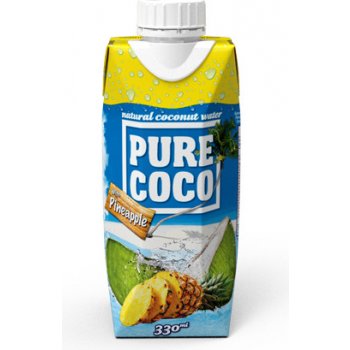 Pure Coco Kokosová voda s příchutí ananasu 330 ml