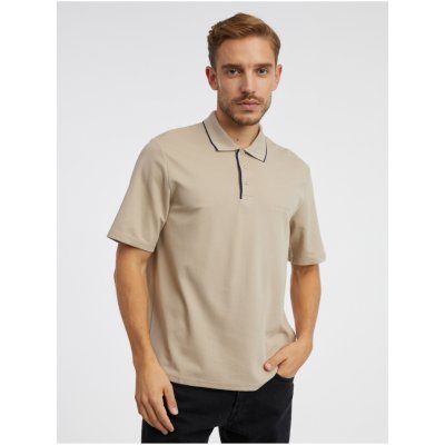 Jack & Jones Blamatt pánské polo tričko béžové