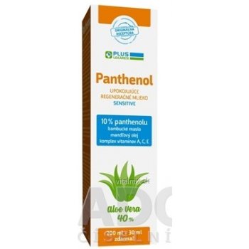 Plus Lékárna Panthenol 10% tělové mléko sensitive, zklidňující 230 ml