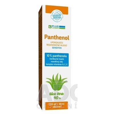 Plus Lékárna Panthenol 10% tělové mléko sensitive, zklidňující 230 ml – Zbozi.Blesk.cz