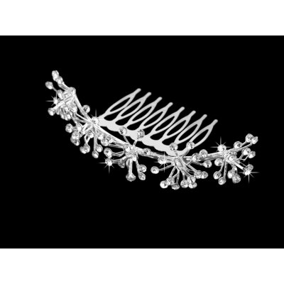 Hřeben do vlasů s broušenými kamínky - crystal – Zboží Dáma