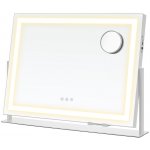 SongmicsHome kosmetické zrcadlo DAHLIA LWM002W02 bílá – Zboží Dáma