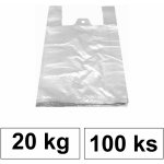 HDPE Mikrotenové tašky v bloku 20 kg 37x22x78 cm [100 ks] bílé – Sleviste.cz