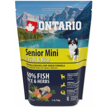 Ontario Senior Mini Fish & Rice 0,75 kg