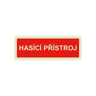 Hasicí přístroj text - fotoluminiscenční tabulka, plast 2 mm 150x50 mm – Zbozi.Blesk.cz