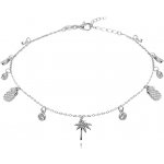 Minet Letní stříbrný řetízek na kotník - ananasy a palmy JMAS8019SB24 – Hledejceny.cz