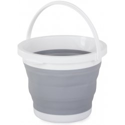Verk skládací silikonový kbelík 5 l šedo bílá