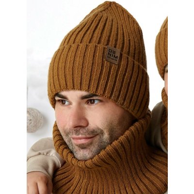 AJS Čepice a nákrčník AJS-46-469 A-karamel – Hledejceny.cz