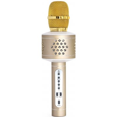 Teddies Mikrofon karaoke Bluetooth zlatý na baterie