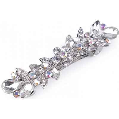 Francouzká spona do vlasů s kamínky 7 cm - svatební účes nevěsty – Hledejceny.cz