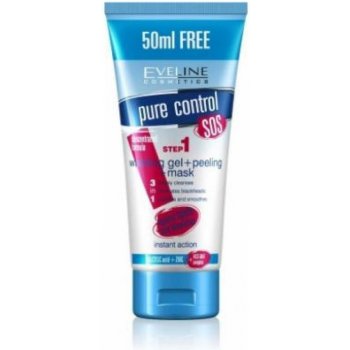 Eveline Cosmetics Pure Control Sos 3v1 krok 1 čistící mycí gel 200 ml