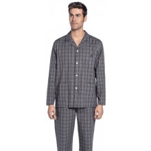 Guasch Francesco pánské pyžamo dlouhé propínací šedé