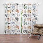 Sablio Závěs Animovaní sloni: 2ks 140x250cm – Hledejceny.cz