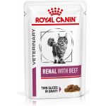 Royal Canin Veterinary Diet Cat Renal with Beef Feline 12 x 85 g – Hledejceny.cz