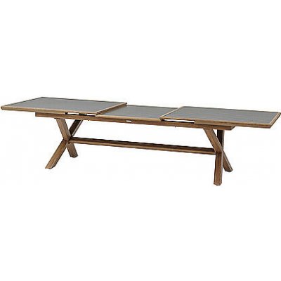 DEOKORK Hliníkový stůl BERGAMO II. 250/330 cm antracit/dekor dřeva – Hledejceny.cz