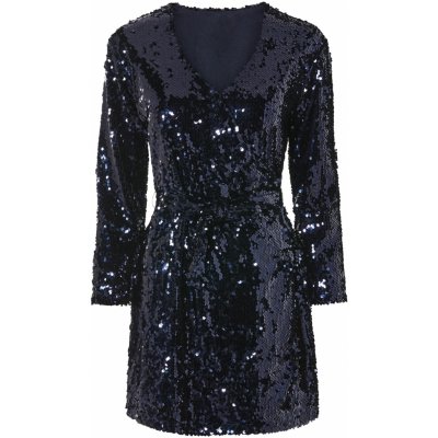 esmara Dámské šaty s flitry navy modrá – Zboží Dáma