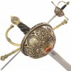 Meč pro bojové sporty Art Gladius Španělský meč Cazoleta 16 stol. patinovaný bronz