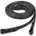 Schockemöhle Otěžee kožené/gumové stihlové se zarážkami černé/silver – Zboží Mobilmania