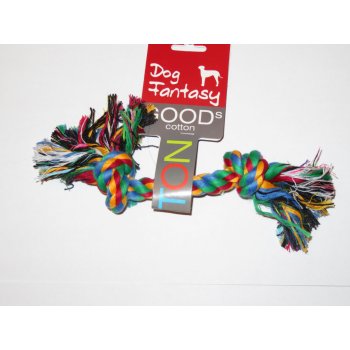Dog Fantasy Uzel bavlněný barevný 2 knoty 20 cm