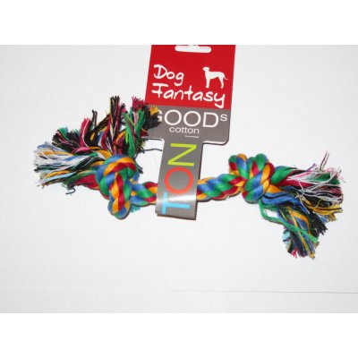 Dog Fantasy Uzel bavlněný barevný 2 knoty 20 cm – Zboží Mobilmania